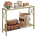 Hoctieon Gold Glass Console Tables 