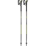 LEKI Sherpa FX.One Carbon Collapsible Lightweight Trekking Poles for Backcountry Skiing, Hiking, & Mountaineering - Carbon-Yellow-White - 120 cm