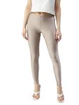 Shimmer Slim Fit Stretchable Premium Comfortable Nylon Solid Regular Leggings for Womens and Girls (Copper Color X-Large)