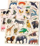 Toddler Educational Toys for 1 2 3 Years Old Boys and Girls - 3 Montessori Jigsaw Wooden Puzzles for Kids - Animals Learning Gifts for 2-4 Years Old - Fun Kids Games