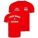 lepni.me Mens Croatia Soccer Shirt Your Name Number Croatian Flag Badge Personalized Jersey Custom Football World Cup 2022 (M Red Multi Color)