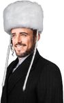 Dress Up America High Shtreimel - Jewish Fur hat - For Halloween, Purim and All Year - Traditional Jewish Headgear - Adult