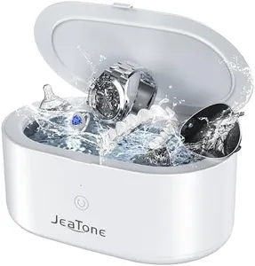 Jewelry Cleaner Ultrasonic Machine, JeaTone 46KHz Ultrasonic Jewelry Cleaning Machine, 20 oz Professional Ring Cleaner for Eyeglasses, Diamonds, Gold, Earrings, Coins, Dentures, Retainer, Mouth Guard