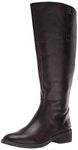 Franco Sarto Women's Becky Wide Calf Knee High Boot, Brown, 5