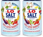 LOSALT– Reduced Sodium Salt | Original (non-iodised) | Great Tasting Salt Alternative/Substitute with 66% less sodium | 350 g tub (pack of 2)