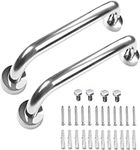 2 Pack Grab Rails for Bathroom, 16inch/40cm Seniors Anti Slip Stainless Steel Shower Grab Bar, Bathroom Balance Bar Safety Hand Rail Support for Bathtub,Toilet, Kitchen, Stairway