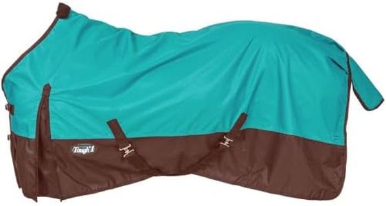 Tough 1 600 Denier Waterproof Horse Sheet, Turquoise/Brown, 81-Inch