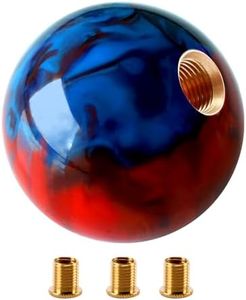 Monrand Red Weighted Round Ball Shift Knob M12*1.25 Universal Mars Style Gear Shifter Knobs Fit for 5 6 Speed Manual and Automatic Vehicles with Three Adapters M8*1.25, M10*1.25, M10*1.5