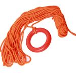 NovelBee Floating Water Life Saving Rope 30m (98.4FT) Throwing Rope Rescue Lifeguard Rescue Lifeline with Orange Bracelet for Diving Snorkeling Water Sports Rescue