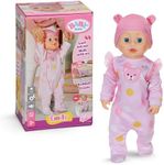 BABY born Emily Walk with Me - 43cm doll with electronic functions - Crawling & interactive baby doll with sounds - Includes pink romper & hat - Suitable for children Aged 3+