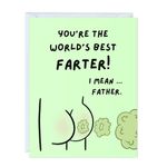 ALY LOU Dad Birthday Card Funny, 30th 40th 50th 60th 65th Bday Card, Father's Day Card, For Him/Grandfather/Grandpa/Stepdad/Uncle/Parent Thank You Greeting Card (Best Farter)