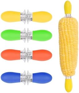 8 Pcs Corn Holders, Stainless Steel Corn Cob Holders Corn on The Cob Holders Skewers - Twin Pin Sweetcorn Holders, Interlocking Design Corn Skewers Forks for Home Cooking BBQ -Kitchen Gadgets