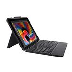 Logitech Slim Combo iPad Case with Detachable Backlit Wireless Bluetooth Keyboard, For iPad 5th & 6th Generation (Models: A1893, A1954, A1822, A1823), Long Battery Life, QWERTY UK Layout - Black