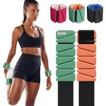 SPORTBIT Wrist & Ankle Weights for Women - Set of 2 (1lb Each), Silicone Surface, Adjustable Strap - Leg Weights, Wrist weights for Walking, Running, Yoga, Pilates, Dance, Aerobics, and More