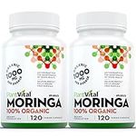 PlantVital Organic Moringa Leaf Capsules - 1000mg Moringa Oleifera (500mg per Capsule) for Antioxidant Health - Organic Moringa Supplement for Eye Health - 240 Moringa Capsules