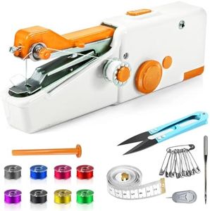 Handheld Sewing Machine, Portable Sewing Machine for Beginners, Battery Operated Mini Sewing Machines Small Sewing Device for Quick Stitching, Home Travel DIY