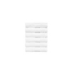 Trident Soft Comfort Air Rich 100% Cotton Towel for Face, 500 GSM Highly Absorbent Towels for Men/Women, 6Pc Face Towel Set (30.5 cm X 30.5 cm), White