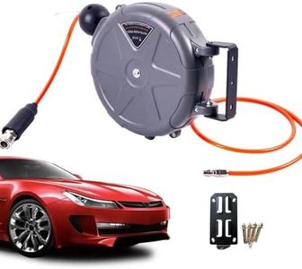 33ft/10m Hose Wall Mounted Retractable Air Line Compressor Garage Reel Rewind