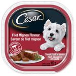 CESAR Adult Wet Dog Food Classic Loaf in Sauce Entrées - Filet Mignon, 100g Tray (24 Pack)