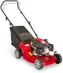 Mountfield HP41 Petrol Lawn Mower, 123cc STIGA Engine, 39cm Cutting Width, Hand Propelled, Polypropylene Rust-Proof Deck, 40L Grass Collector, Adjustable Height 25-70mm