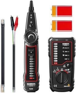 KAIWEETS Network Cable Tester, RJ45 RJ11 Wire Tracer Line Finder, Tone Generator and Probe Kit, Cable Tracer Ethernet LAN Network Cat5 Cat6 for Cable Collation, Telephone Line Test