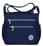 TIBES Fashion Women Nylon Shoulder Bag Waterproof Crossbody Purse Organize Travel Messenger Bag