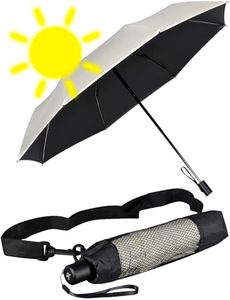 iX-brella City Trekking Sonnen-Regenschirm mit extra langem Stock mit UV- und Hitzeschutz - Black Coating - Stone