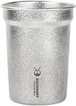 SILVERANT Titanium Beer Mug Cup 14fl oz/400ml Stackable Titanium Multi Cup, Tea Coffee Mug for Outdoors Camping Hiking Picnic Home Use - Crystallized Finish