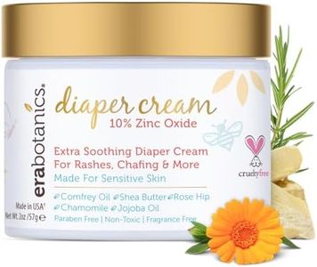 Era Organics Diaper Rash Cream For Baby - Extra Soothing and Moisturizing Baby Diaper Cream with Organic Aloe Vera, Chamomile, Calendula and More - Gentle Baby Rash Cream - Calming Zinc Oxide Cream