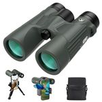 Gosky 10X42 HD Binoculars for Adults with Phone Adapter, High Power Binoculars with BAK4 Prism and FMC Lens, Waterproof Binoculars for Bird Watching Hunting Traveling Outdoor Sports