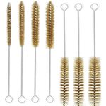 IASINN 7pcs Tube Cleaner Brush Brass Cleaning,8 Inch Long Straw and Bottle Brush, Flexible Brushes for Ultimate Cleaner for Baby Bottles,Keyboards,Cleaning Pipes,Glass （6.8.12.14.16.20.25mm）