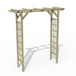 Forest Garden Classic Flat Top Arch Wooden with Trellis side panels