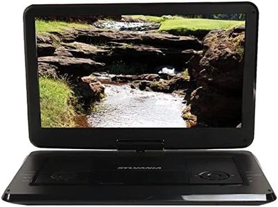 Sylvania 15.6" Swivel Screen Portable DVD Player with USB & SD Card Slot & Rechargeable Battery - SDVD1566, Black