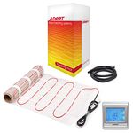 Electric Underfloor Heating Mat Kit for Tiled/Stone Floors 160W/m2-2.5m2 with Silver Touchscreen Programmable Thermostat
