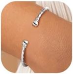 U7 Silve Bangle Bracelets for Women
