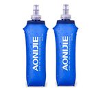 AONIJIE 250ML/350ML/500ML/600ML Portable TPU Soft Water Bottle Folding Soft Flasks For Outdoor Marathon Running Hydration Camping Hiking (500ML-2pcs)