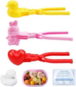 Duck Rice Mold DIY Shapes Sushi Molds Animal Rice Scoop Tool Duck Snowball Maker Clip for Rice Mashed Potatoes Snow (Duck+Love+Rabbit+Gloves)