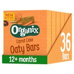 Organix Carrot Cake Organic Soft Oaty Snack Bars, No Added Sugar, Multipack (6 x 23 g) (Pack of 6), Total 36 Bars