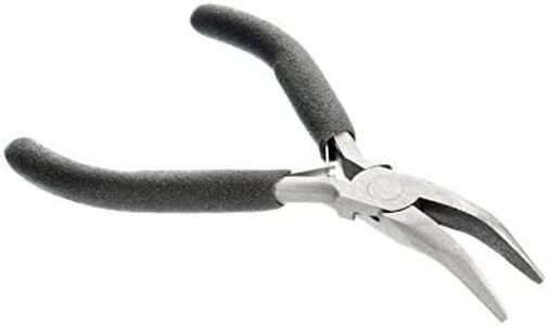 SE Mini Bent Nose Plier- Precision Pliers for Crafts, Jewelry, Electronic, DIY- 4-1/2 inch - LF03