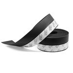 TAROSE Weather Stripping, Silicone Door Seal Strip Door 16 Feet Long Black (Width 35mm)