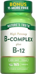 Vitamin B Complex | Plus B12 | 165 Tablets | Vegetarian, Non-GMO & Gluten Free | by Nature's Truth