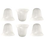 Eumyviv 6PCS Bell Shaped Alabaster Glass Lamp Shade Replacement with 1-5/8-inch Fitter Opening for Ceiling Fan Light Kit Wall Sconce Pendant Light Fixture