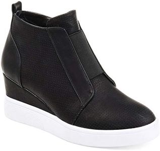Athlefit Women's Platform Wedge Sneakers Wedge Booties Size 8 Black