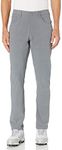 PGA TOUR Men's Flat Front Comfort Stretch 5 Pocket Pant, Dk Grey Heather, 36W x 32L