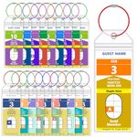 20 Pack Royal Caribbean Luggage Tag Holders,Clear Cruise Luggage Tags,Celebrity Cruise Luggage Tags Holder for Royal Caribbean & Celebrity Cruise,Cruise Luggage Tags Zip Seal with Steel Loops