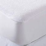 Sasma Home - Waterproof Cot Mattress Protector - Hypoallergenic, Cotton Rich Cot Mattress Protector - to Fit Cot Mattress 60x120 cm White