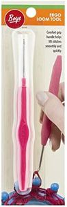 Boye 3702007001W Ergonomic Knitting Loom Hook Tool, 8pc