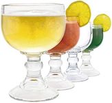 chefcaptain Schooner Beer Glass - 21.5 Oz Extra Large Goblet Crystal Style Zero Lead Shrimp Cocktail, Coronaritas, Margaritas 4 Pack