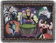 Northwest Disney-Pixar Villains, Vile Villains Woven Tapestry Throw Blanket, 48" x 60", Multi Color, 1 Count