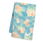 MISSION Original Cooling Towel, Junglebird Bluebell - Soft, Durable Microfiber - Cools Up to 2 Hours - UPF 50 Sun Protection - Machine Washable
